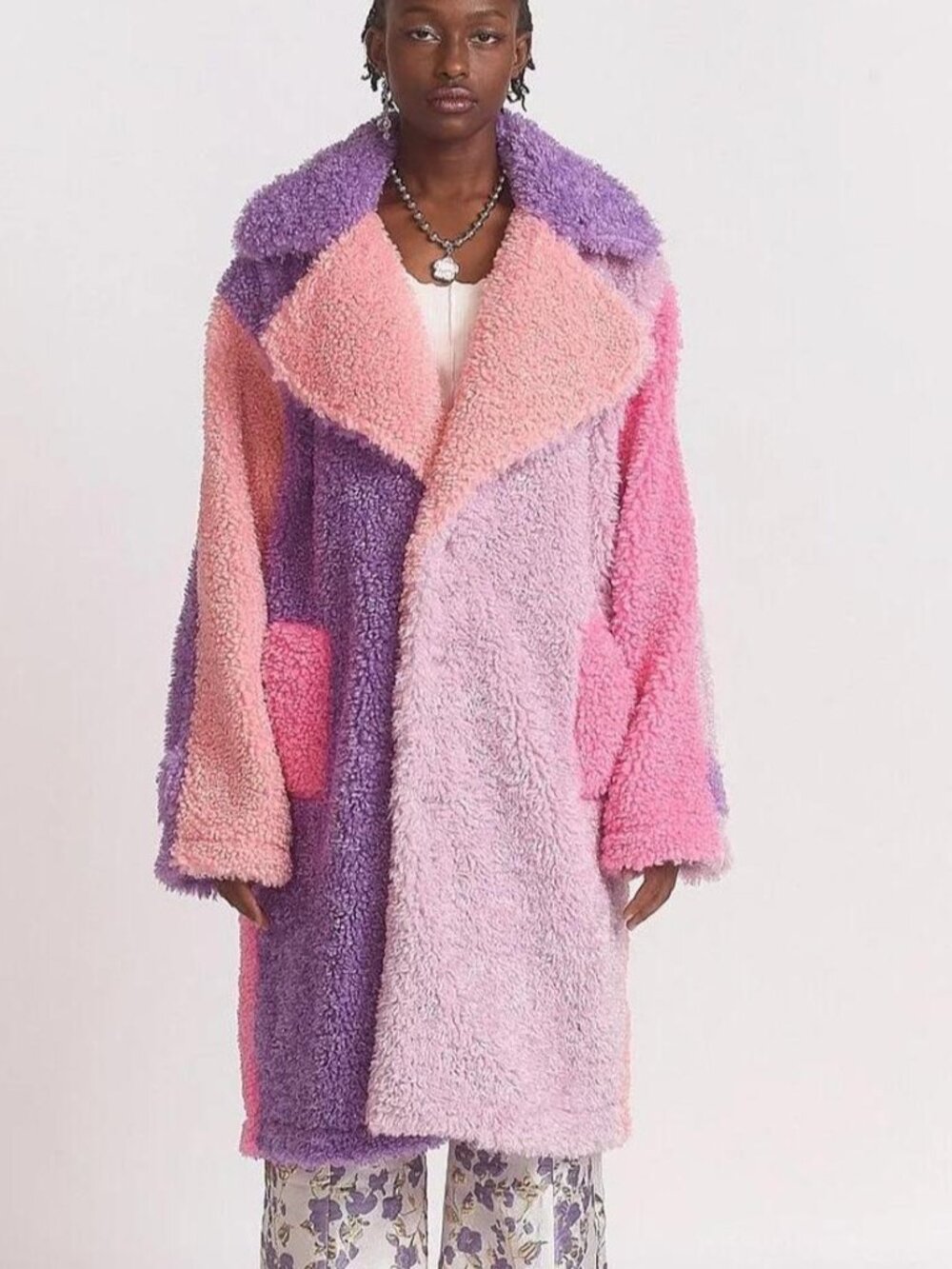 Somewhere Nowhere Beet Fluff Coat Large